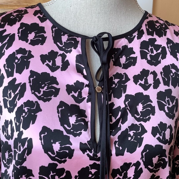 JUICY COUTURE Silk Hydrangea Primrose Pink Floral Dress Size S - Picture 5 of 12